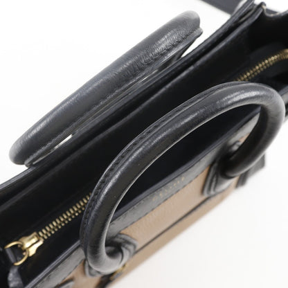 Celine Tricolor Luggage Bag Leather, BLACK, LEATHER, Handbag