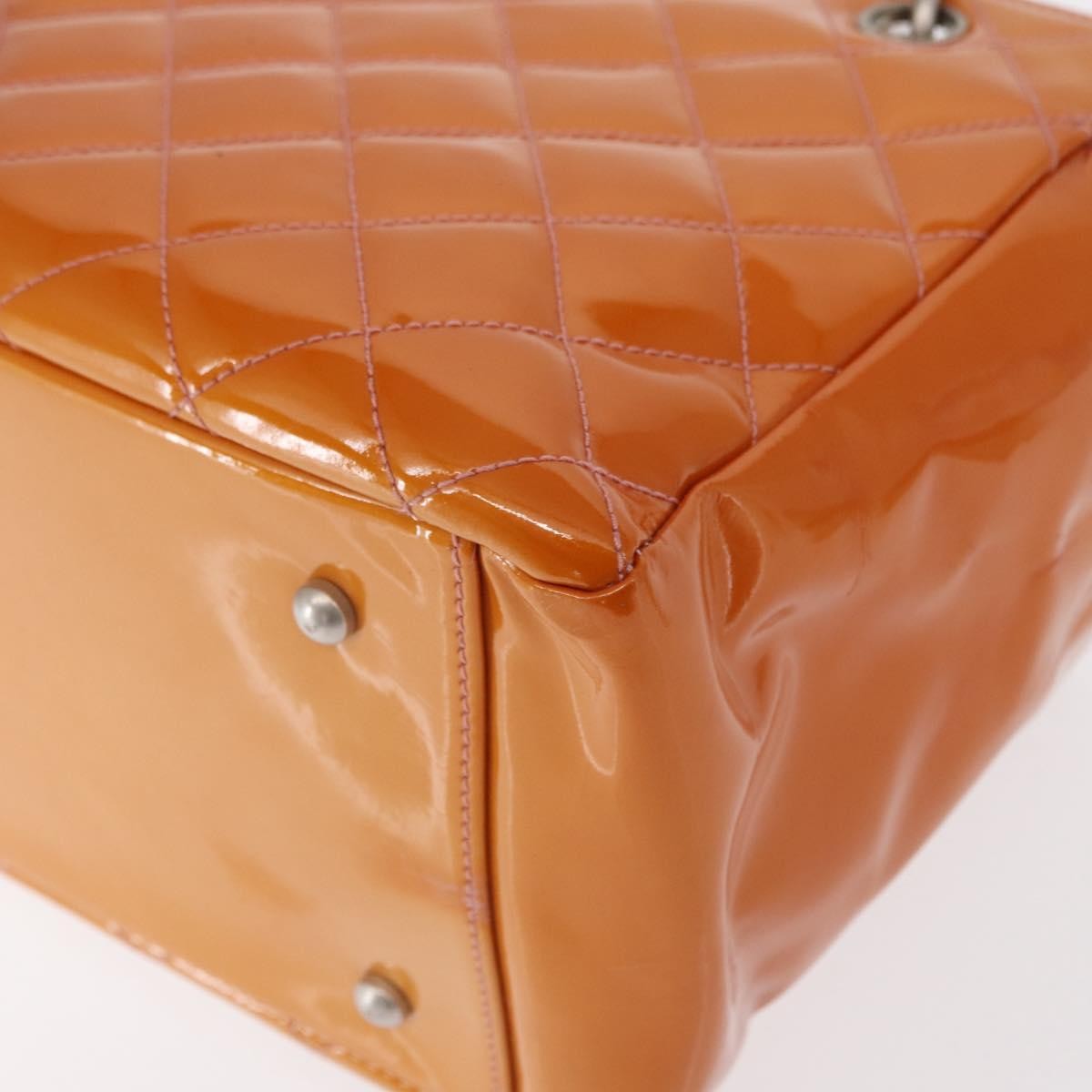 Chanel Vintage Petite Timeless Tote Quilted Patent, ORANGE, PATENT_LEATHER, Tote bag