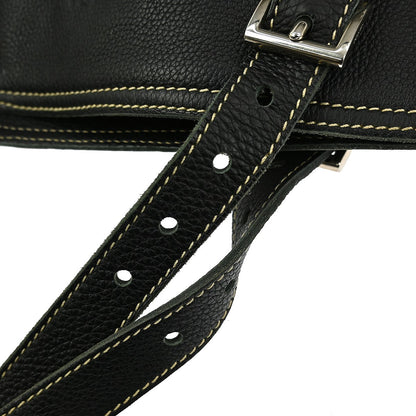 Prada Vintage Tote Leather, BLACK, LEATHER, Tote bag