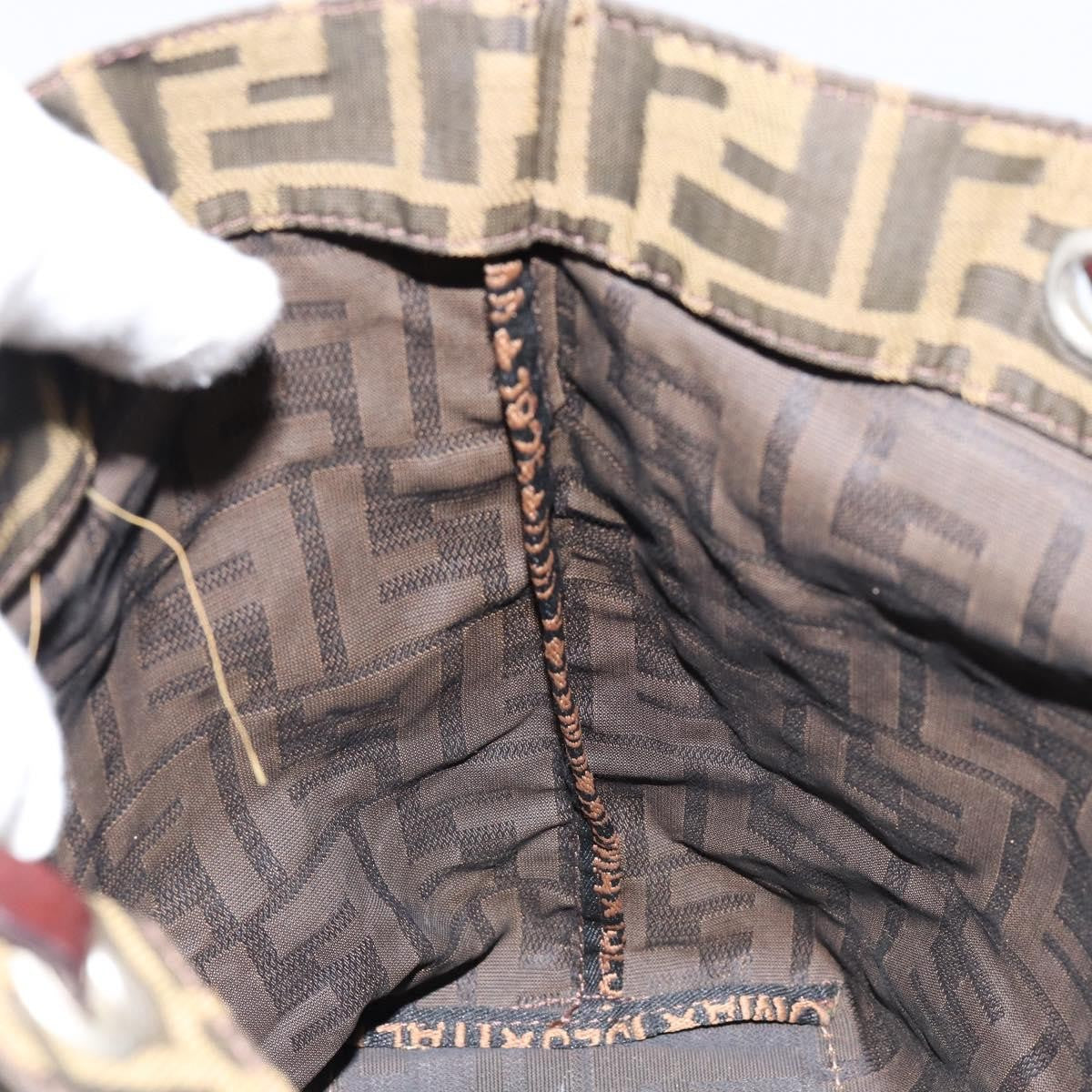 Fendi Vintage Zucca Handbag Zucca, BLACK, CANVAS, Handbag