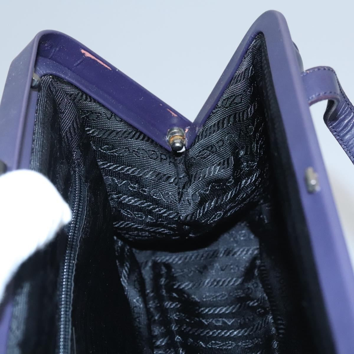 Prada Vintage Handbag Leather, PURPLE, LEATHER, Handbag