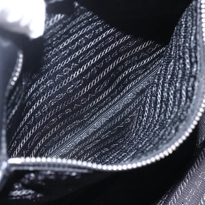 Prada Bow Tote Tessuto with Leather, BLACK, NYLON, Handbag