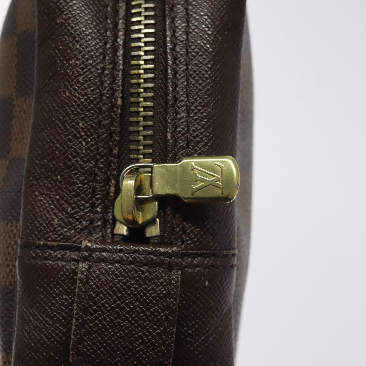 Louis Vuitton Trousse Toiletry Pouch Damier Canvas, BROWN, CANVAS, Toiletry Case