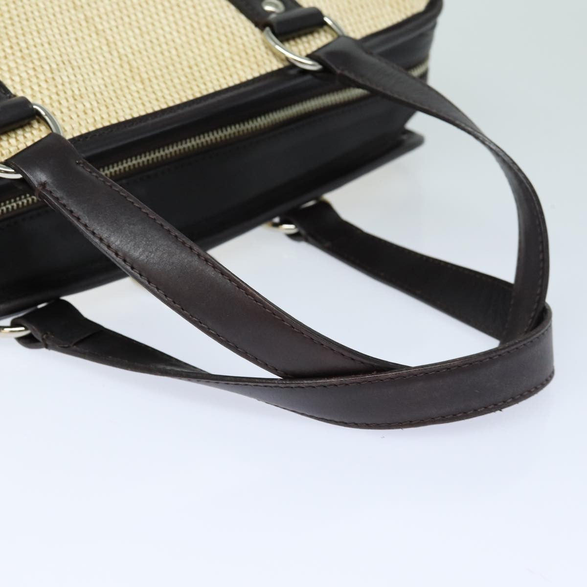 Burberry Vintage Handbag Leather, BEIGE, WOOD, Handbag