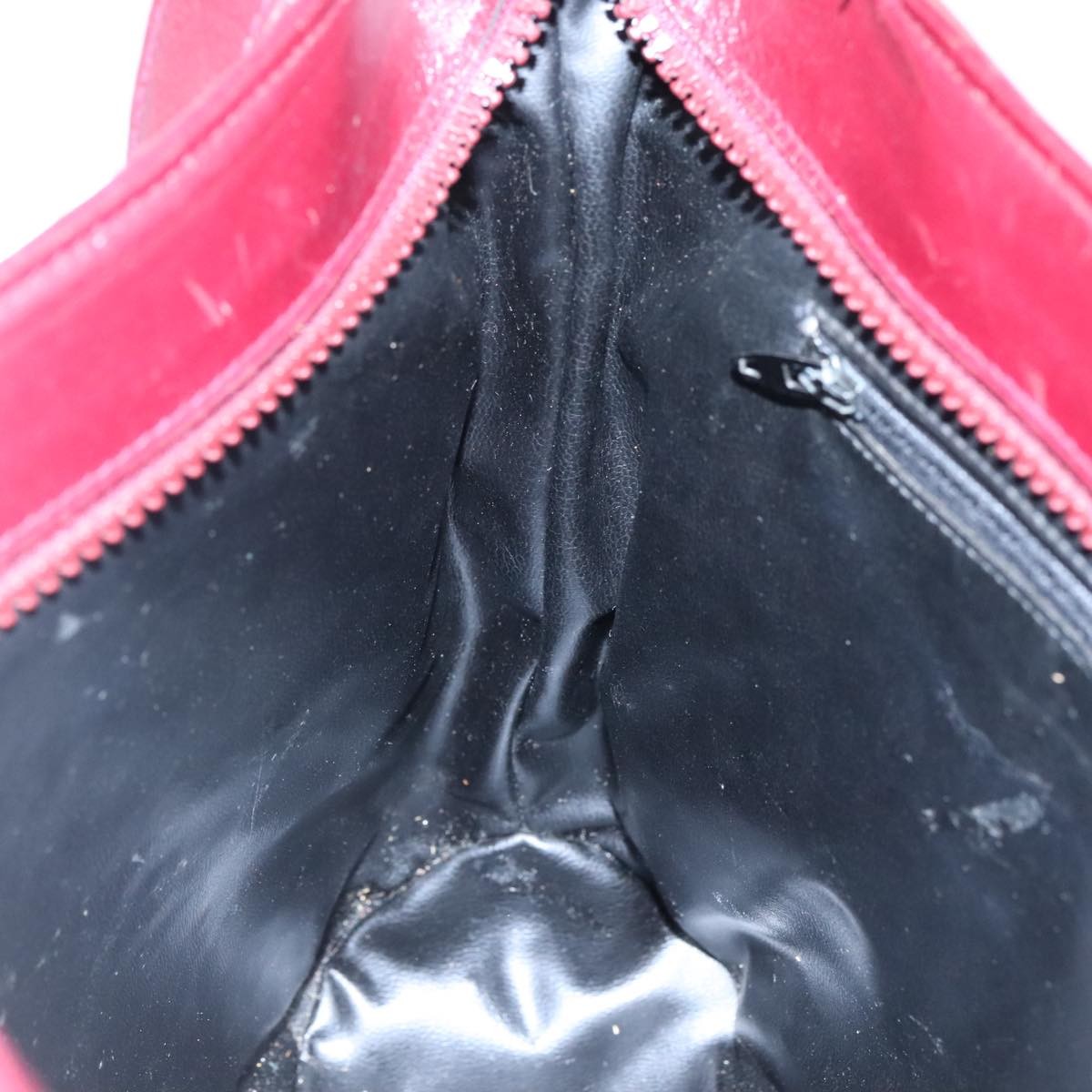 Celine Vintage Macadam Shoulder Bag Suede, RED, SUEDE, Shoulder bag