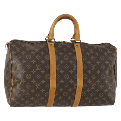 Louis Vuitton Keepall Bag Monogram Canvas, BROWN, CANVAS, Travel bag