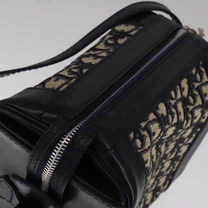 Christian Dior Trotter Oblique canvas et cuir, NAVY, CANVAS, Shoulder bag