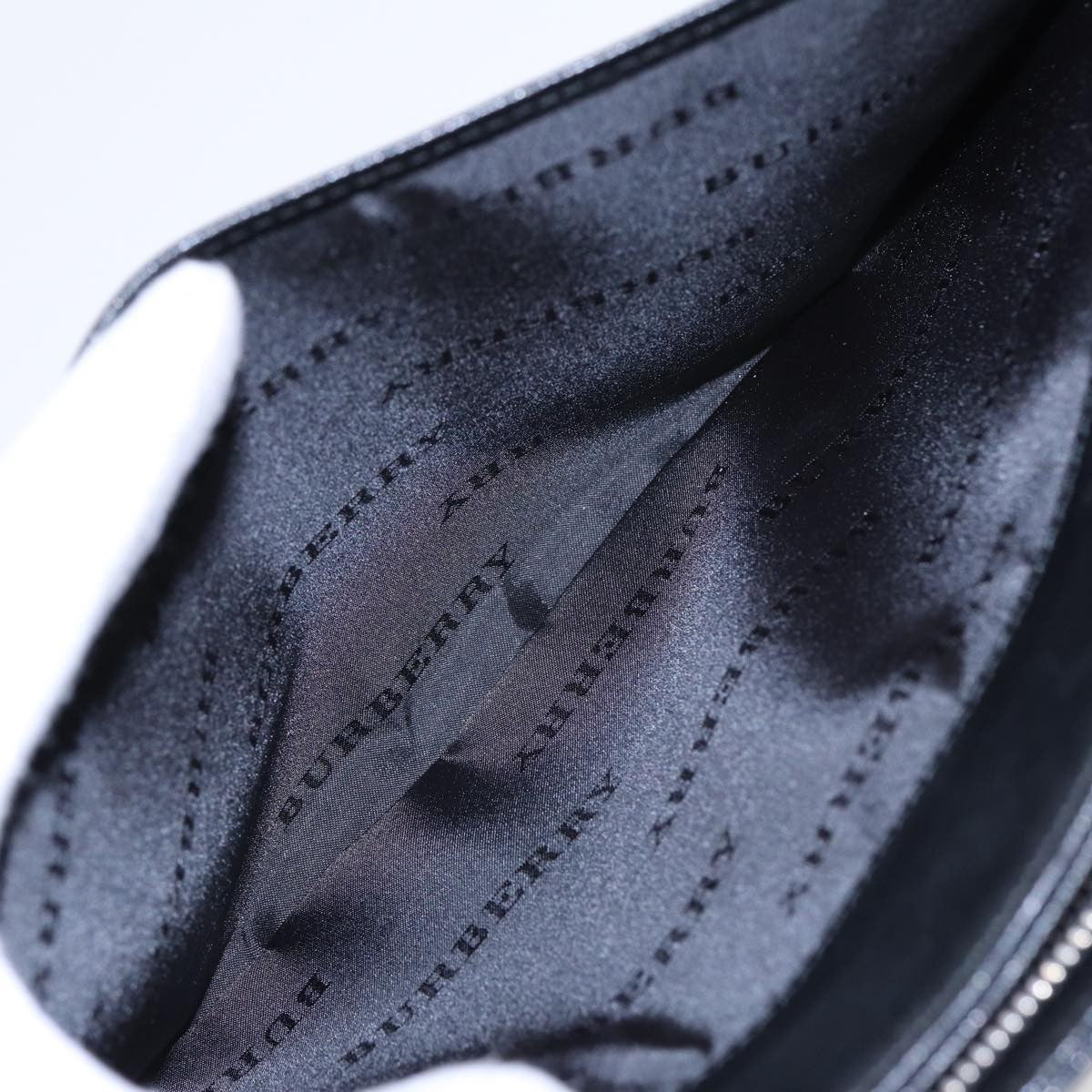 Burberry Zip Pouch Leather, BLACK, LEATHER, Clutche & pouche