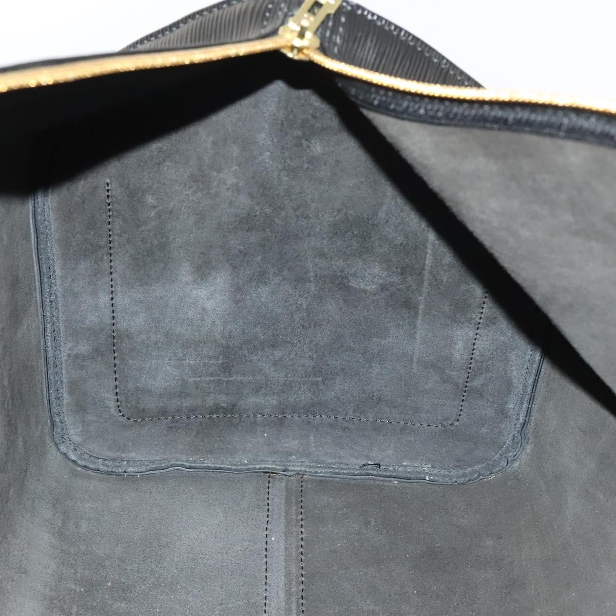 Louis Vuitton Keepall Bag Epi Leather, BLACK, LEATHER, Travel bag