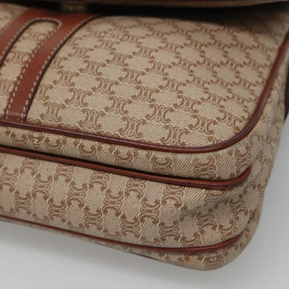 Celine Macadam Shoulder Bag PVC Leather, BEIGE, CANVAS, Shoulder bag