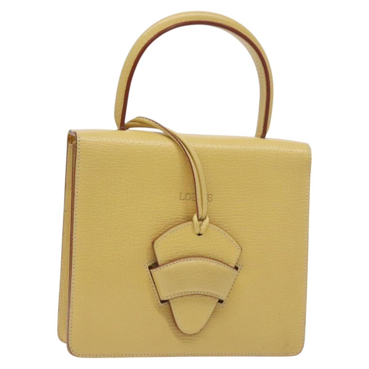 Loewe Barcelona Shoulder Bag Leather, YELLOW, LEATHER, Shoulder bag