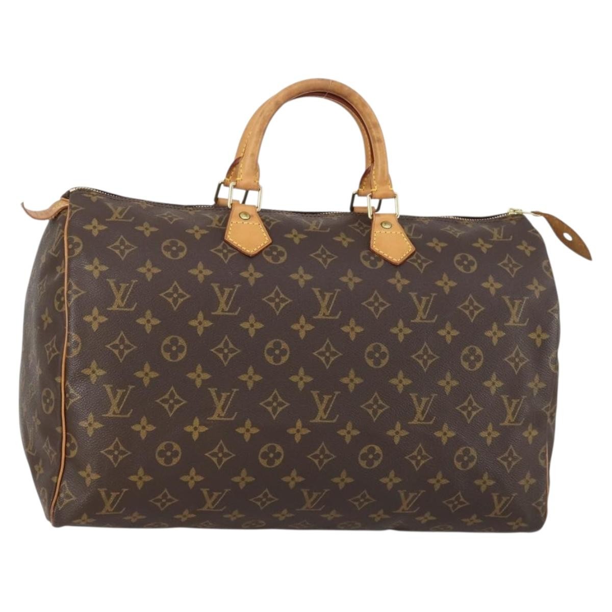 Louis Vuitton Speedy Handbag Monogram Canvas, BROWN, CANVAS, Handbag