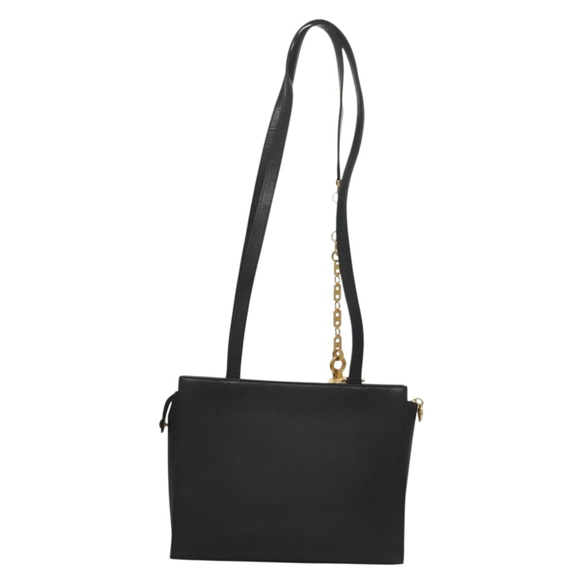 Versace Medusa Shoulder Bag Leather, BLACK, LEATHER, Shoulder bag