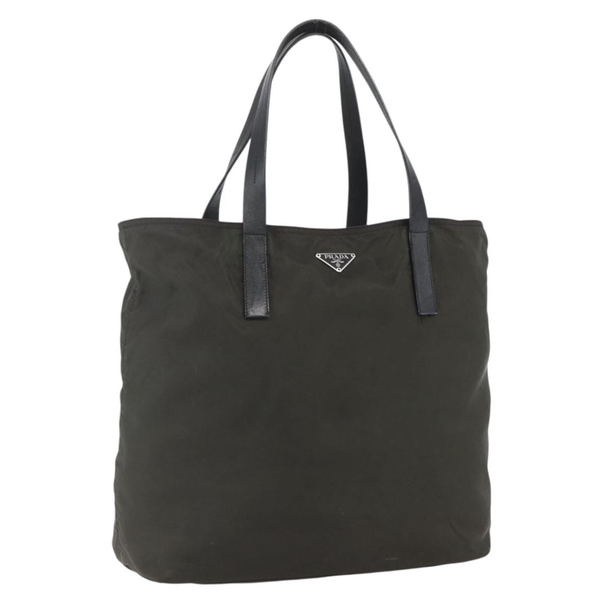 Prada Zip Tote Tessuto, KHAKI, NYLON, Tote bag