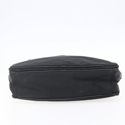 Prada Convertible Front Zip Briefcase Tessuto with Saffiano Leather, BLACK, NYLON, Briefcase