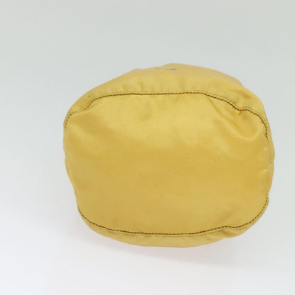 Prada Drawstring Wristlet Bucket Bag Tessuto, YELLOW, NYLON, Clutche & pouche