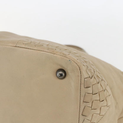 Bottega Veneta Intrecciato Handbag Leather, BEIGE, LEATHER, Handbag