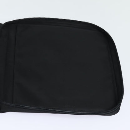Prada MiniDisc pouch Nylon, BLACK, NYLON, Clutche & pouche