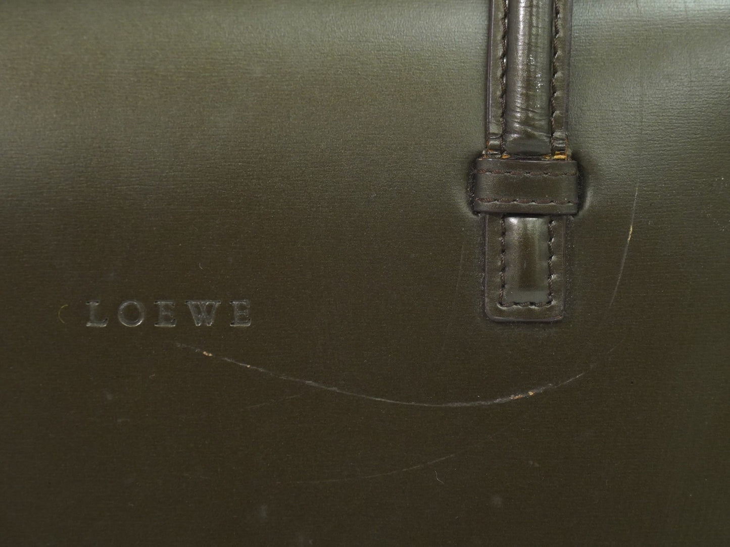 Loewe Postal Bag Leather, BROWN, LEATHER, Crossbody bag