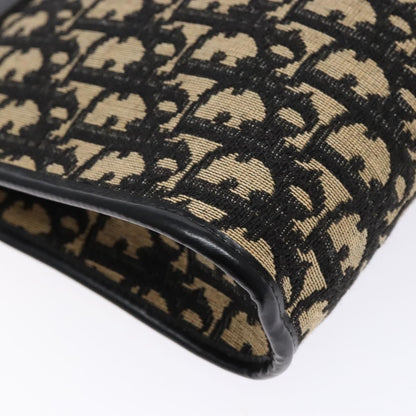 Christian Dior Vintage Trotter Shoulder Bag Canvas, NAVY, CANVAS, Shoulder bag