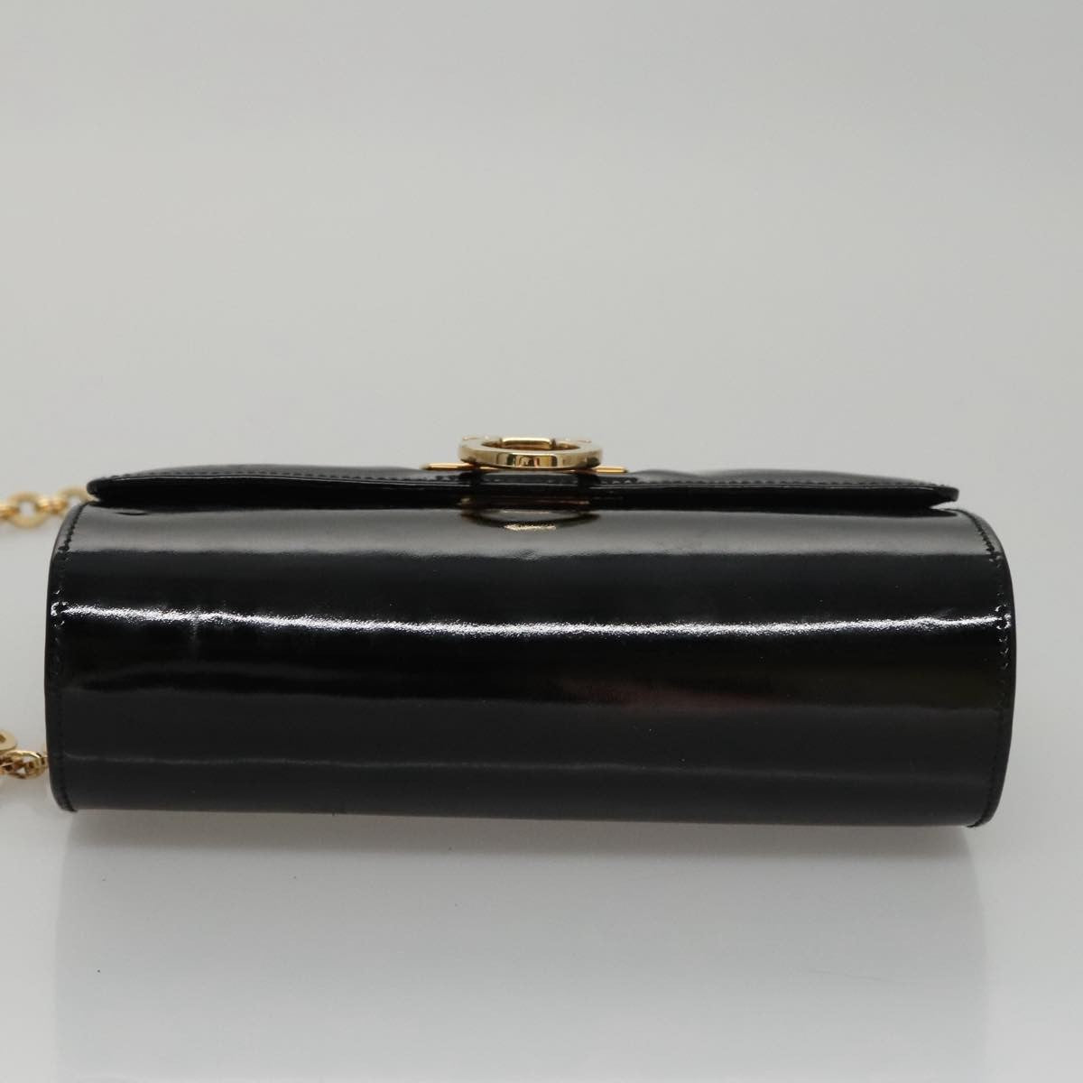 Salvatore Ferragamo Gancini Box Crossbody Bag Patent leather, BLACK, PATENT_LEATHER, Shoulder bag