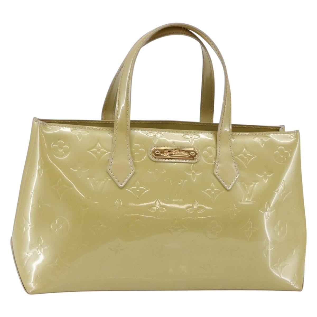 Louis Vuitton Wilshire Handbag Monogram Vernis, BEIGE, PATENT_LEATHER, Handbag