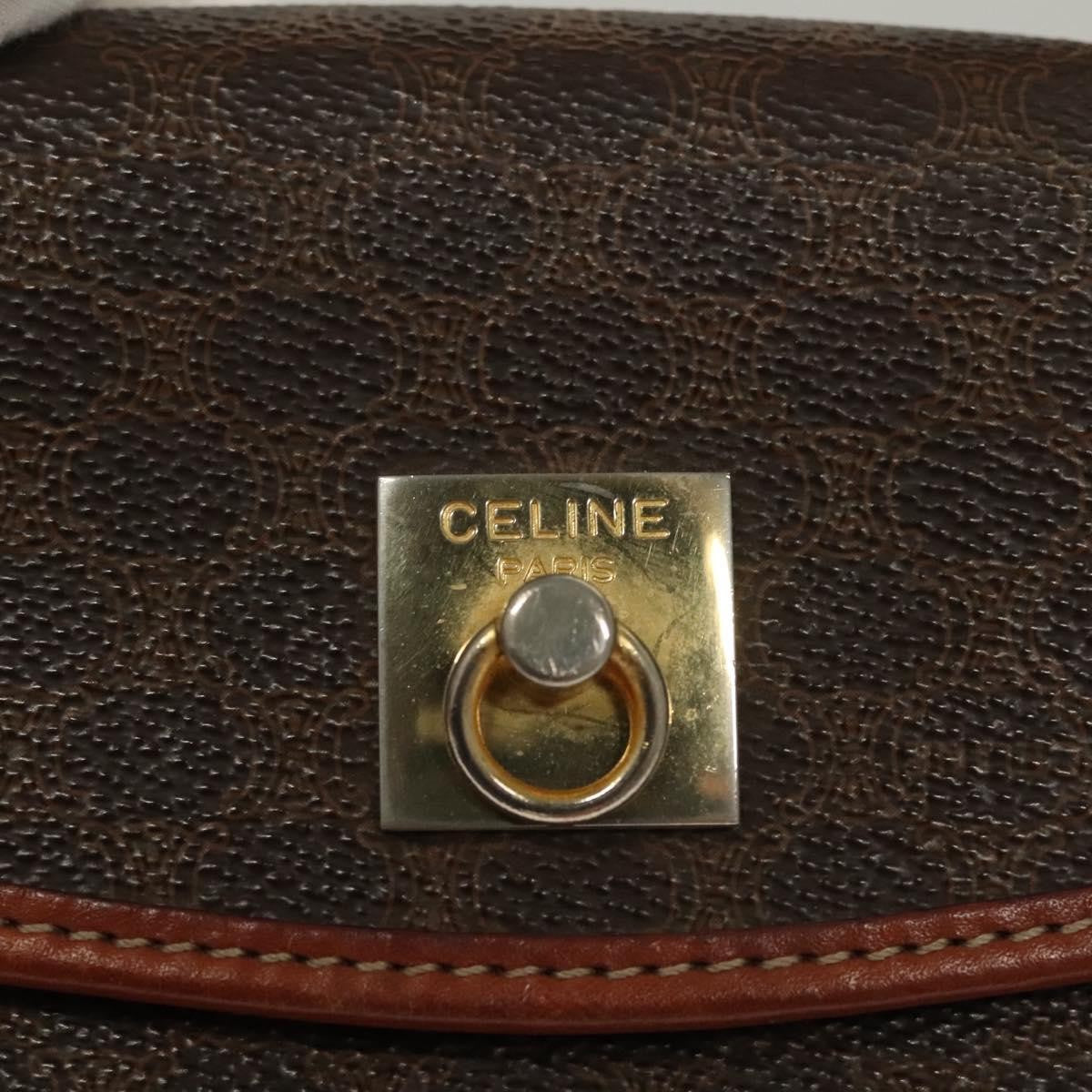 Celine Triomphe vintage handbag Macadam canvas, BROWN, CANVAS, Handbag