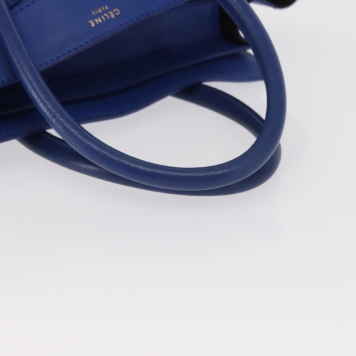 Celine Luggage Bag Smooth Leather, BLUE, LEATHER, Handbag