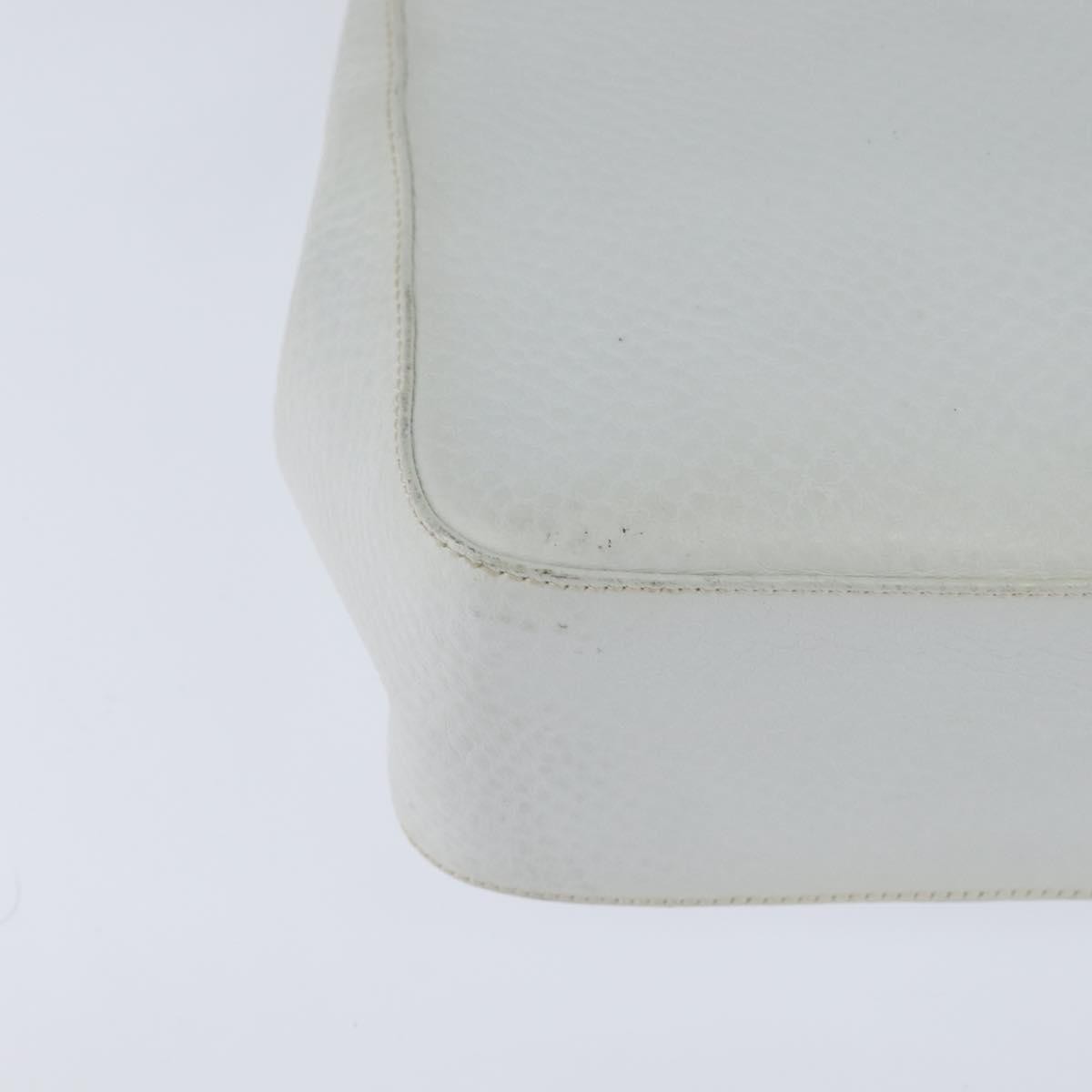 Salvatore Ferragamo Gancini handbag Leather, WHITE, LEATHER, Handbag