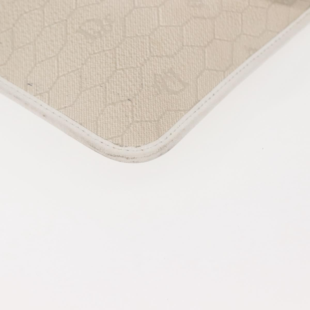 Christian Dior Vintage honeycomb clutch Canvas, WHITE, CANVAS, Clutche & pouche
