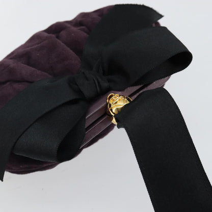 Chanel Bow cluth Suede, PURPLE, SUEDE, Clutche & pouche