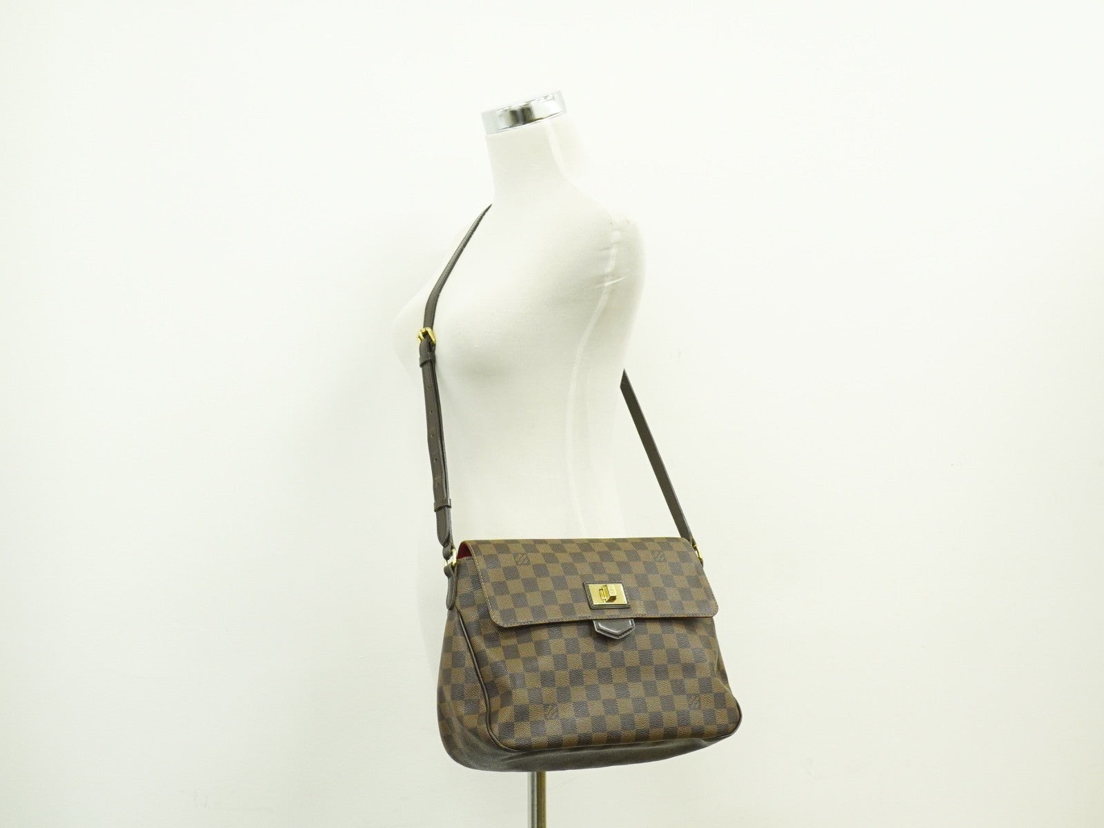 Louis Vuitton Besace Rosebery Handbag Damier, BROWN, CANVAS, Shoulder bag