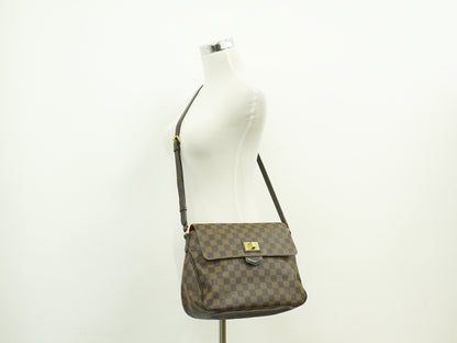 Louis Vuitton Besace Rosebery Handbag Damier, BROWN, CANVAS, Shoulder bag