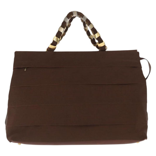 Salvatore Ferragamo Vala tote Canvas, BROWN, CANVAS, Tote bag