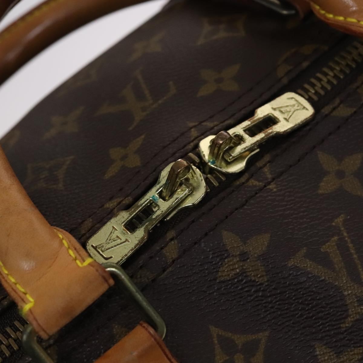 Louis Vuitton Keepall Bag Monogram Canvas, BROWN, CANVAS, Travel bag