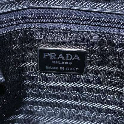 Prada Vintage Shoulder Bag Leather, BLACK, LEATHER, Shoulder bag