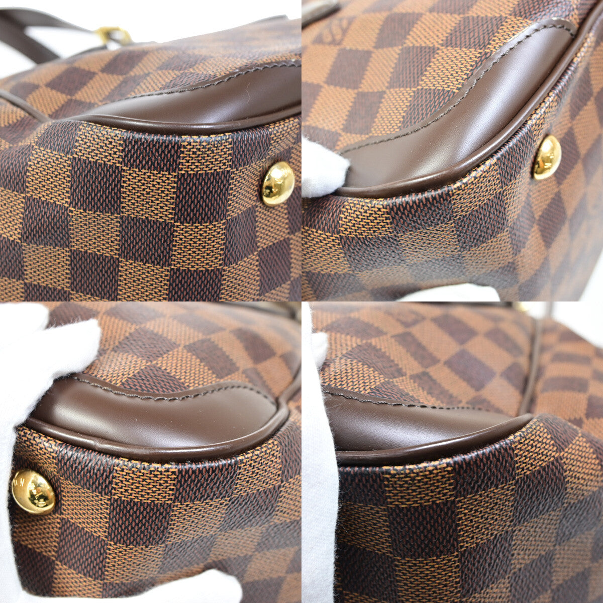 Louis Vuitton Verona Handbag Damier, BROWN, CANVAS, Shoulder bag