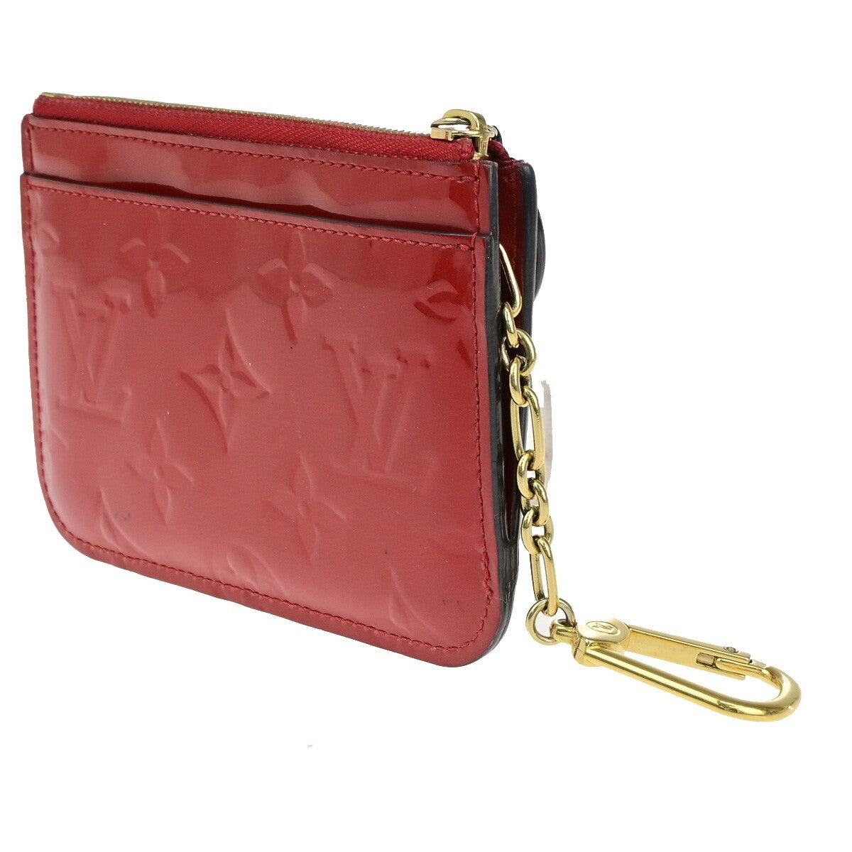 Louis Vuitton Pochette clés NM Monogram Vernis Patent Leather, RED, PATENT_LEATHER, Wallets
