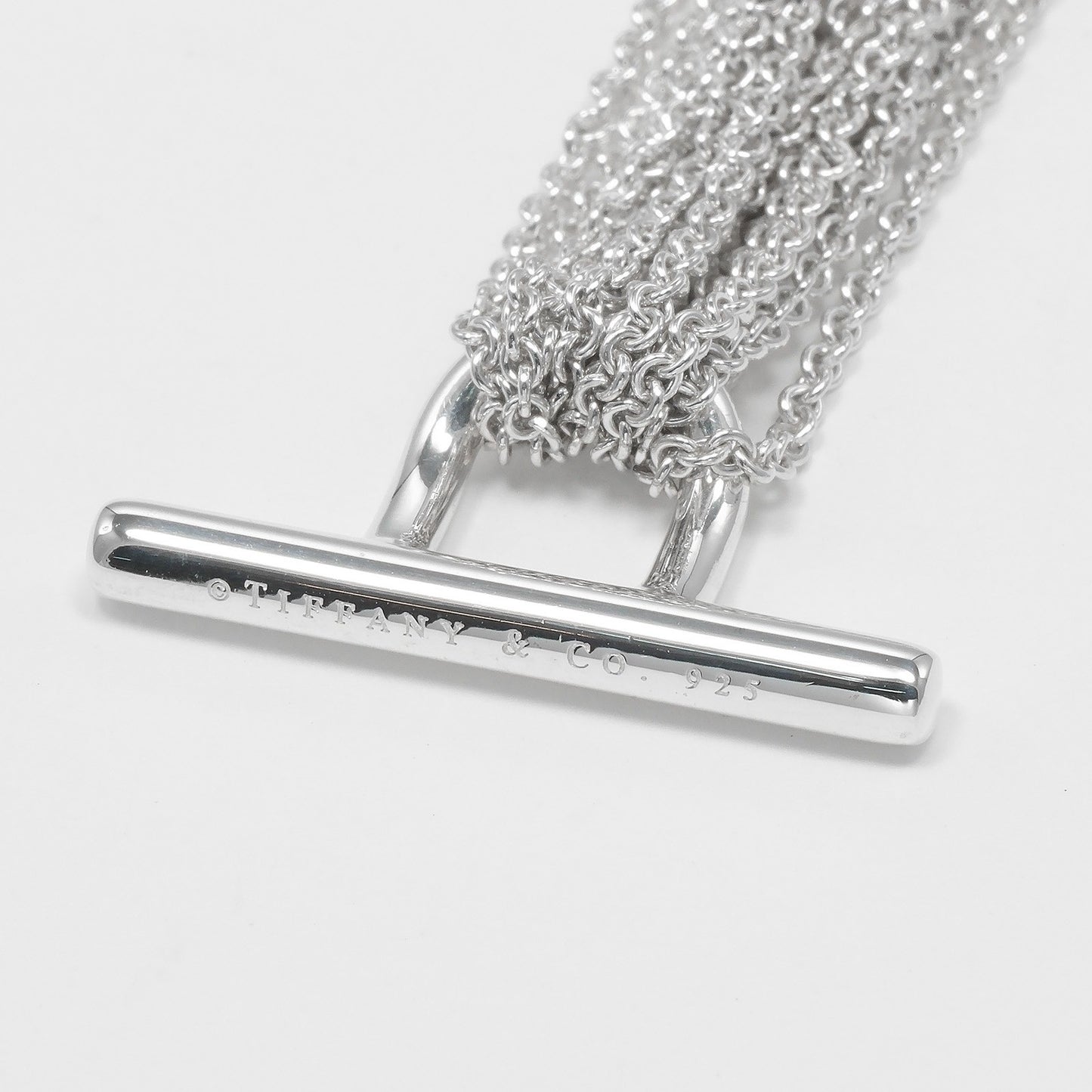 Tiffany & Co. Multistrand Mesh Heart Toggle Bracelet Sterling Silver, SILVER, SILVER, Bracelet