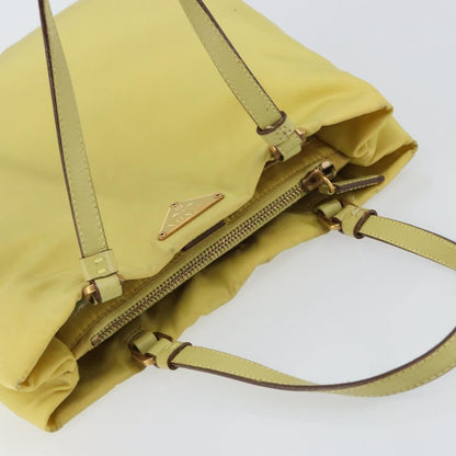 Prada Vintage Tote Nylon, Yellow, Nylon, Tote Bag