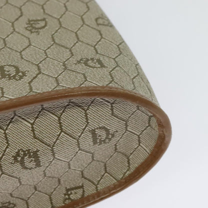 Christian Dior Vintage Honeycomb Shoulder Bag Canvas and Leather, BEIGE, CANVAS, Shoulder bag
