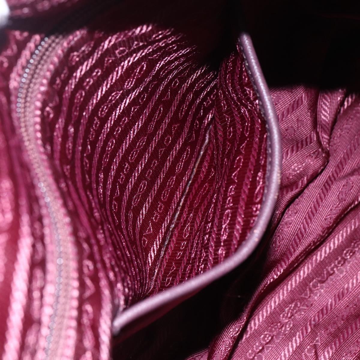 Prada Vintage Zip Tote Tessuto, BURGUNDY, NYLON, Tote bag