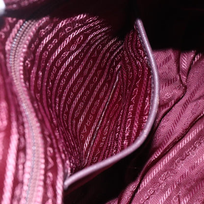Prada Vintage Zip Tote Tessuto, BURGUNDY, NYLON, Tote bag