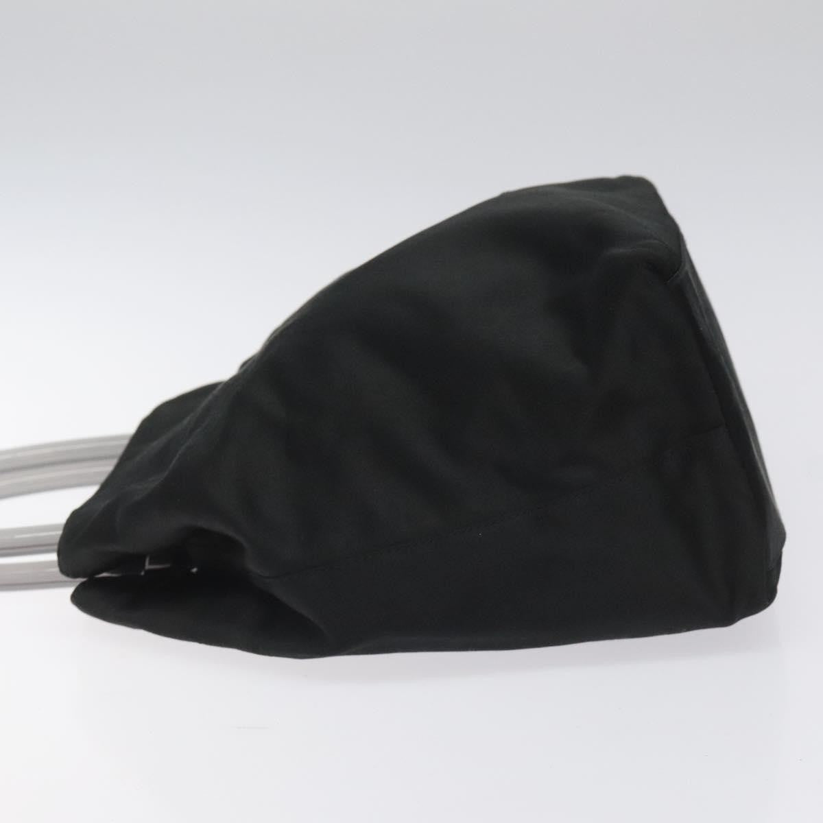 Prada Resin Handle Tote Satin, BLACK, SATIN, Tote bag