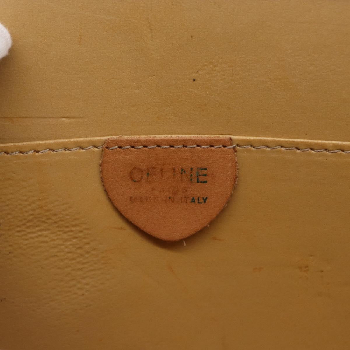 Celine Vintage Macadam Shoulder Bag Canvas and Leather, BROWN, CANVAS, Shoulder bag