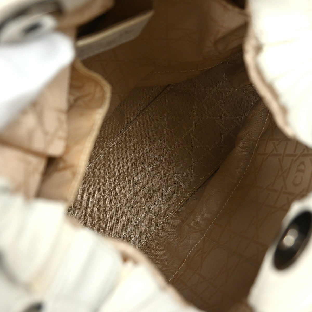 Christian Dior Malice handbag Leather, WHITE, LEATHER, Handbag