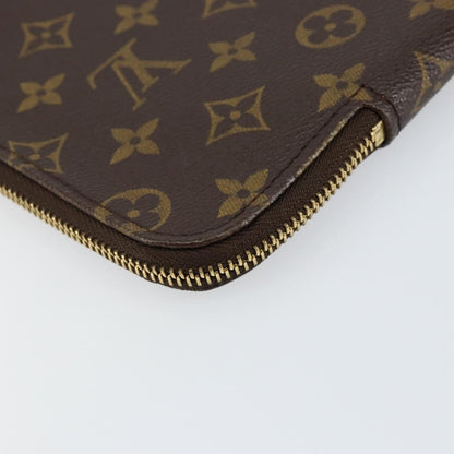 Louis Vuitton Poche Documents Monogram Canvas, BROWN, CANVAS, Briefcase