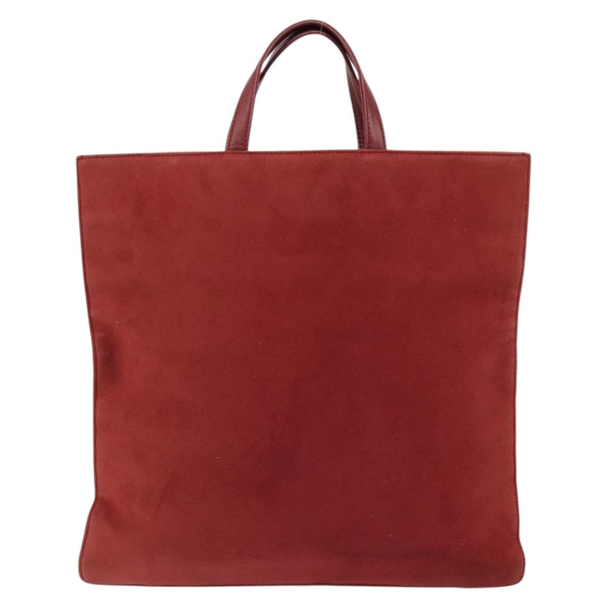 Loewe Anagram Tote Suede, RED, SUEDE, Tote bag