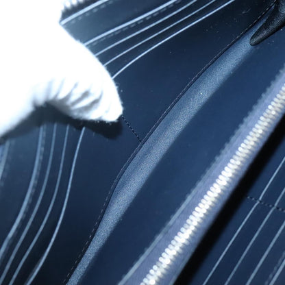 Burberry Reeves Double Zip Organizer Wallet Leather, NAVY, LEATHER, Wallets