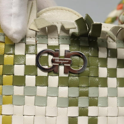 Salvatore Ferragamo Gancini Shoulder Bag Leather, GREEN, LEATHER, Shoulder bag